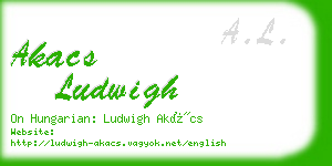 akacs ludwigh business card
